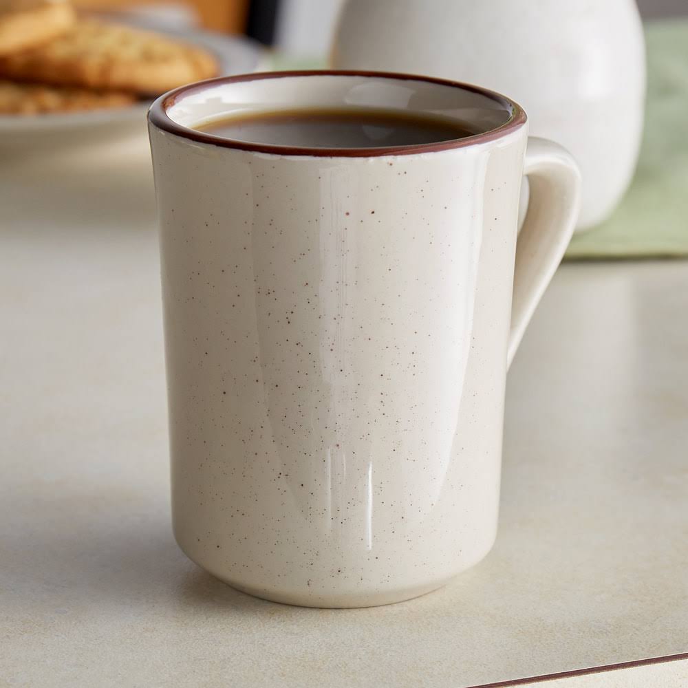 Brown Speckled Stoneware Mug, 8-Ounce, Box of 36 K271860