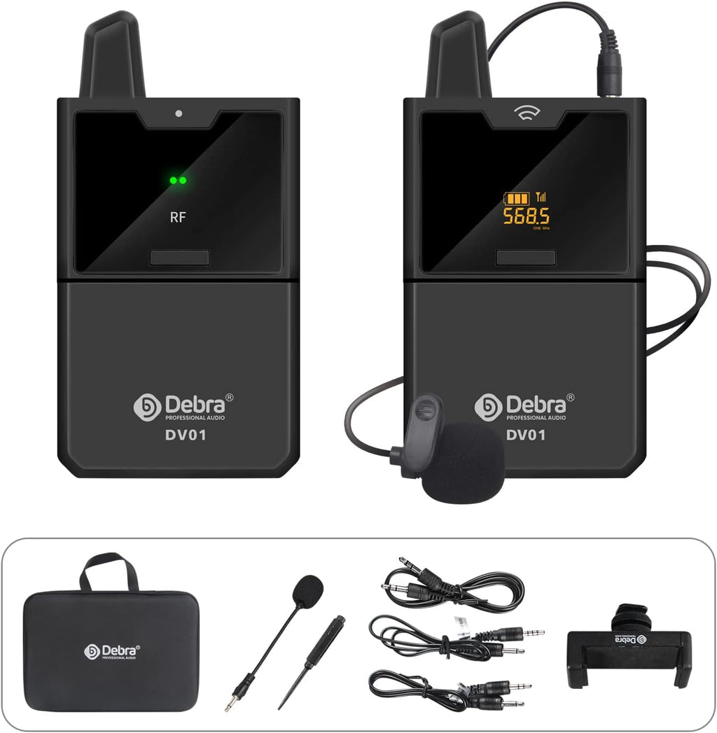 UHF Wireless Lavalier Microphone System with Transmitter and Receiver K135667