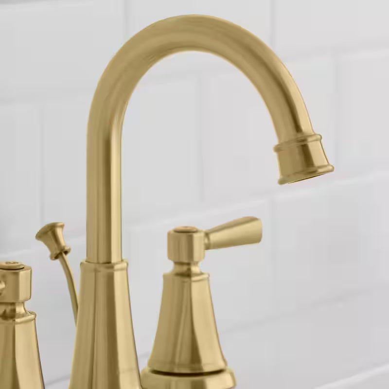 Matte Gold Double-Handle Bathroom Faucet H4406