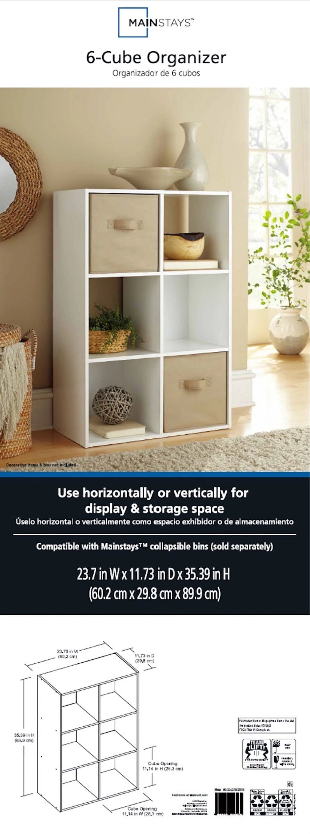 6 Cube Storage Organizer R966