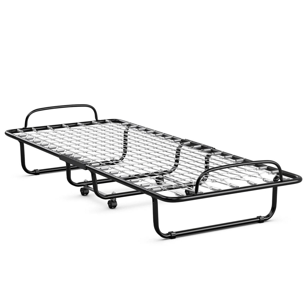 Folding Metal Bed with Memory Foam Mattress H366