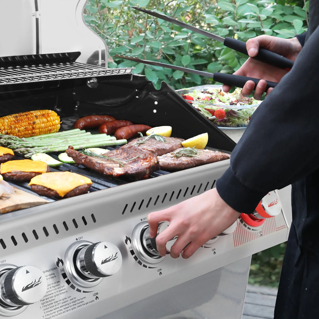 5-Burner Gas Grill with Rotisserie Kit C14639