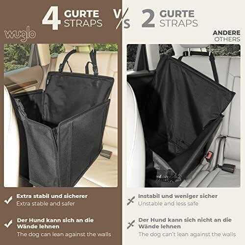 Extra Stable Dog Car Seat with 4 Fastening Straps P767312