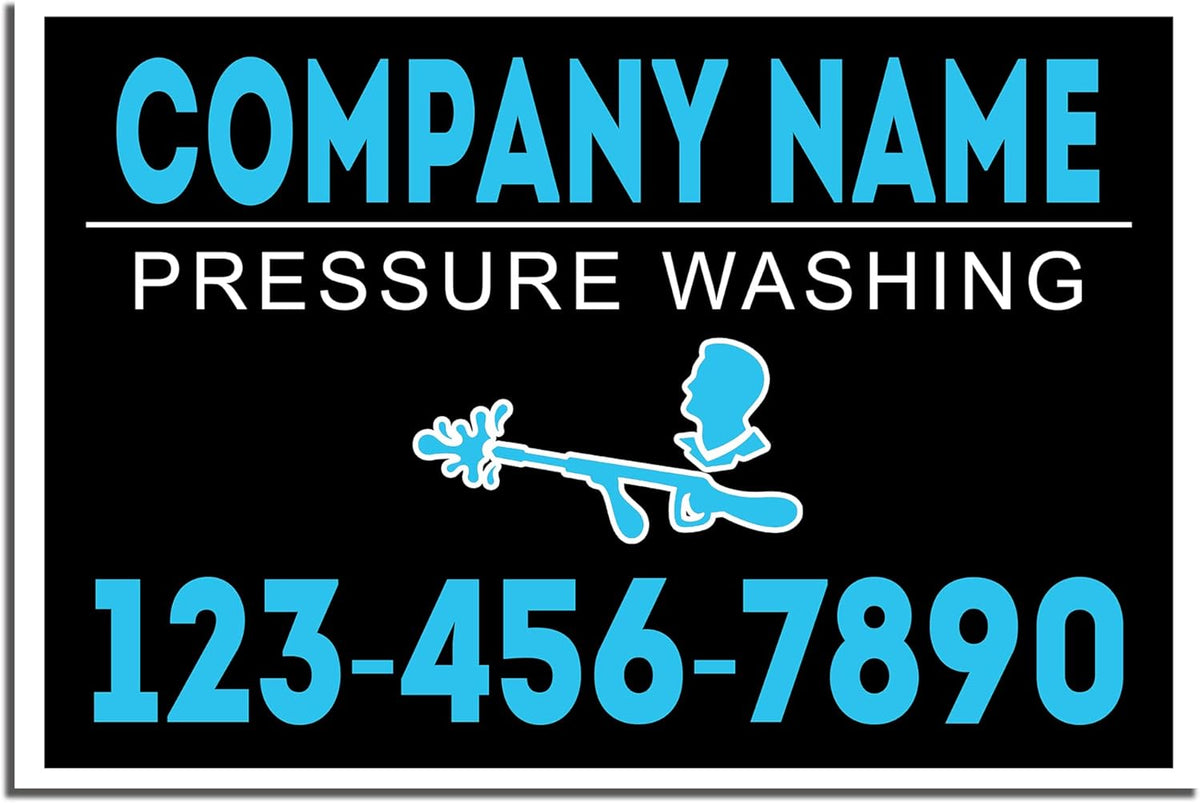 Custom Plastic 18x12 Double-Sided Pressure Washing Signs Y7917