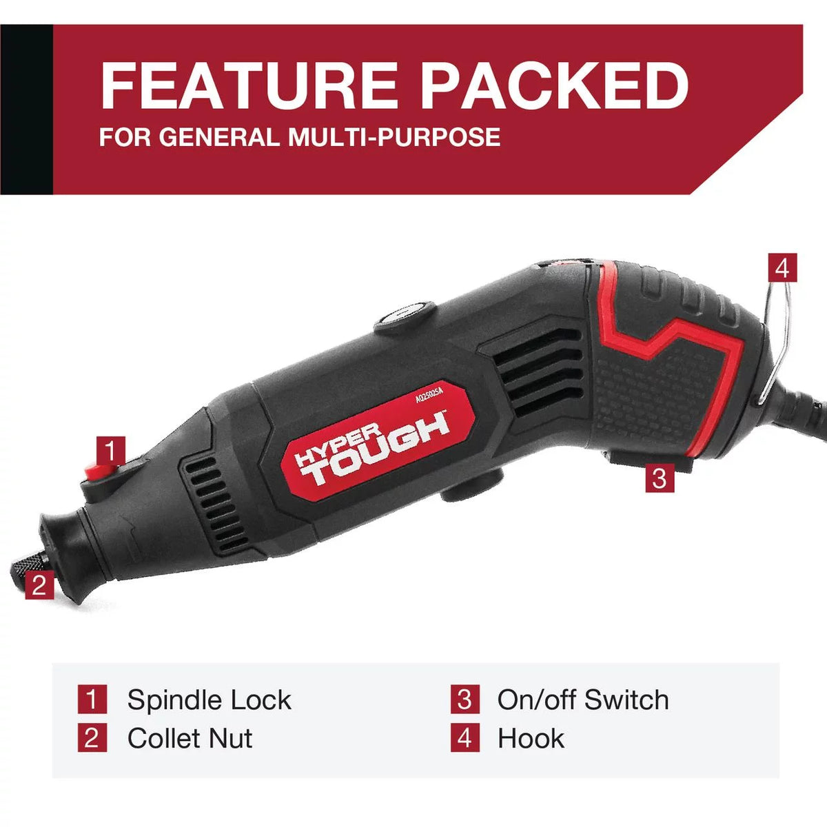 1.5 Amp Corded Rotary Tool with 105 Accessories & Storage Case D285419