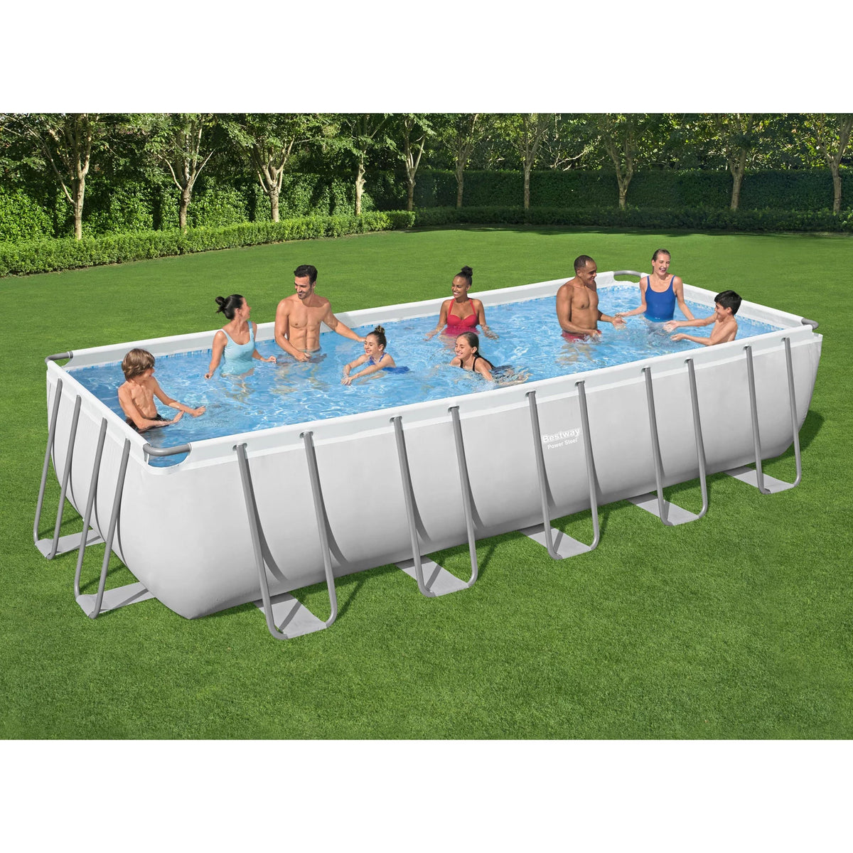 24' x 12' x 52 Rectangular Frame Above Ground Swimming Pool Set Q79316