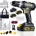20V Cordless Electric Power Drill Set with 2.0AH Li-Battery T3555