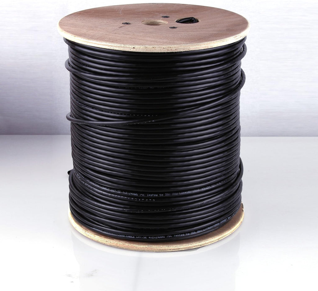 RG59 Siamese Coaxial CCTV Cable 1000 ft. Black D58638