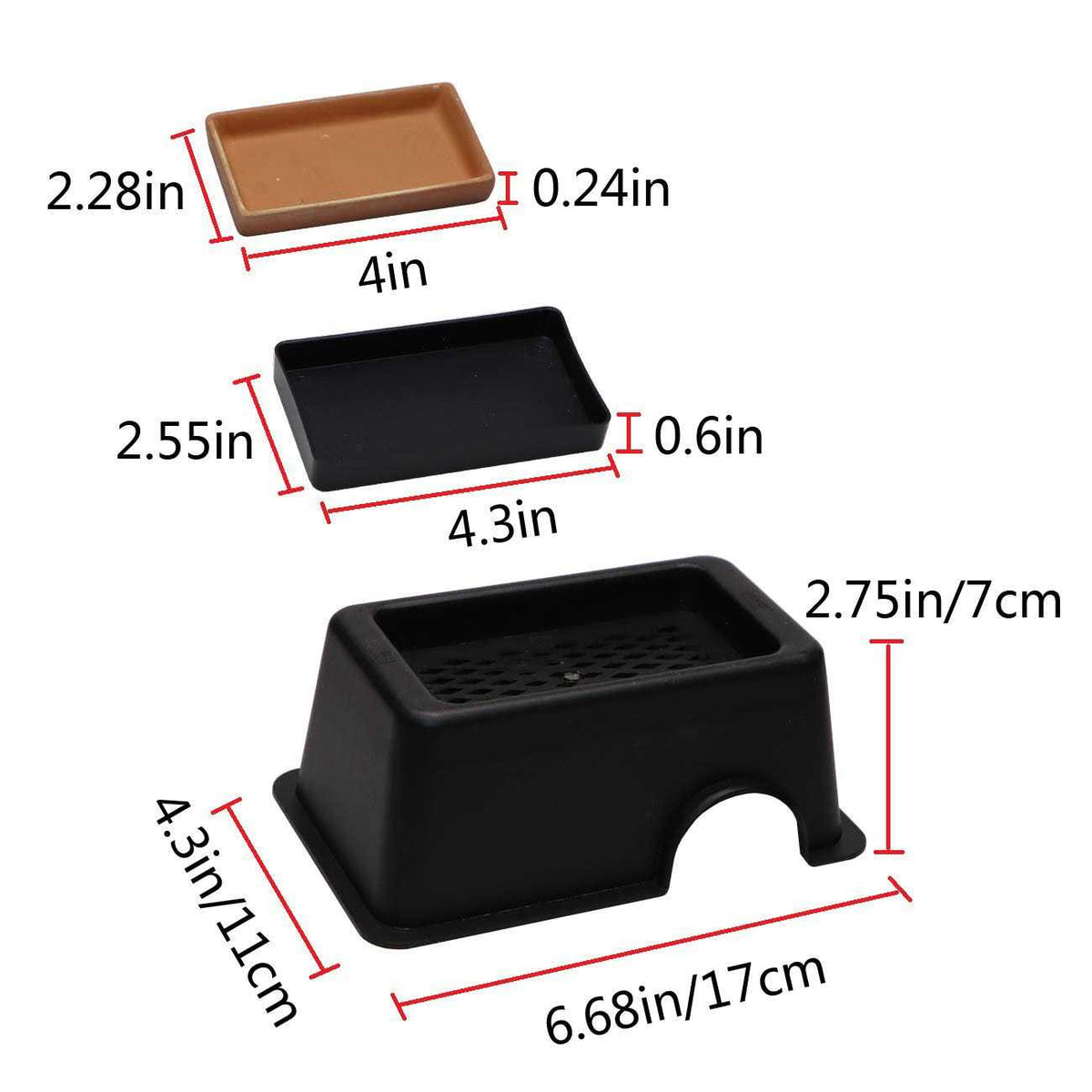 Reptile Hide Box with Sink Basin M967447