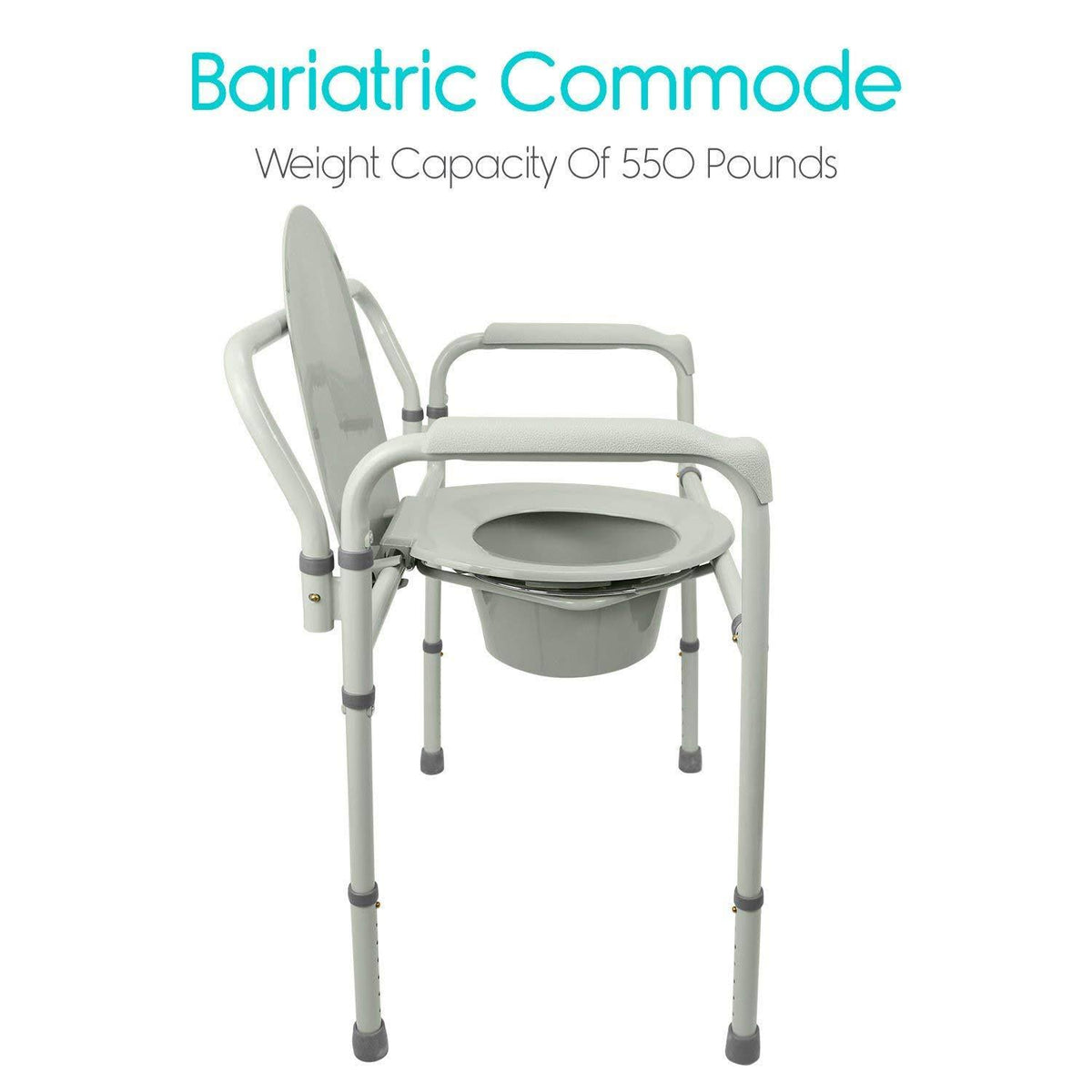 3 in 1 Extra Wide Folding Commode Chair P308370
