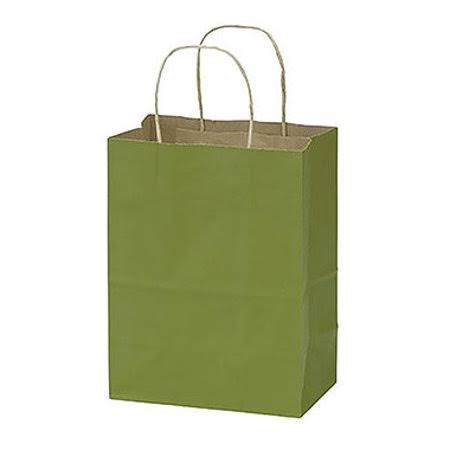 Rain Forest Green Paper Shopping Bags Case of 100 G83933