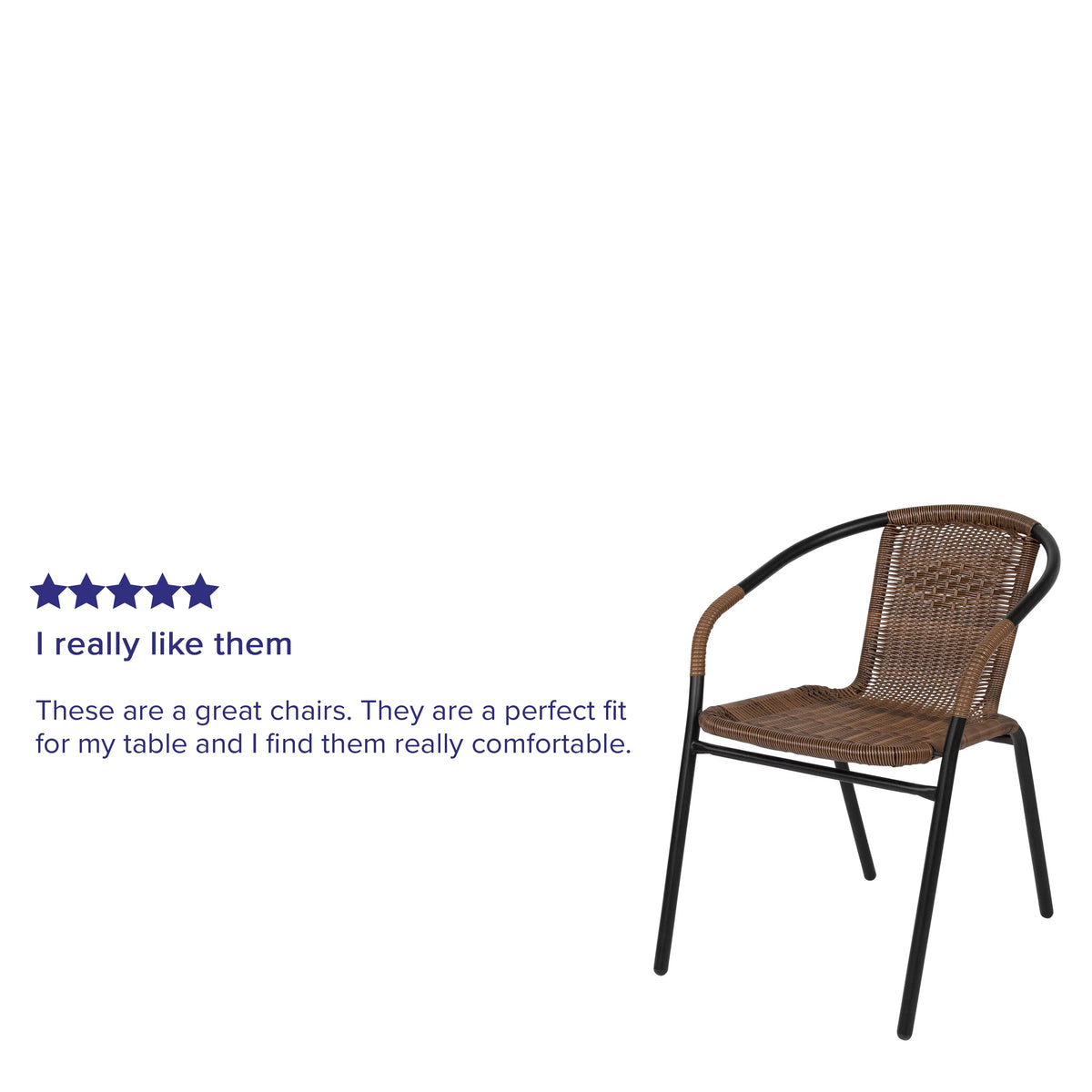 Medium Brown Rattan Stack Chair W713382