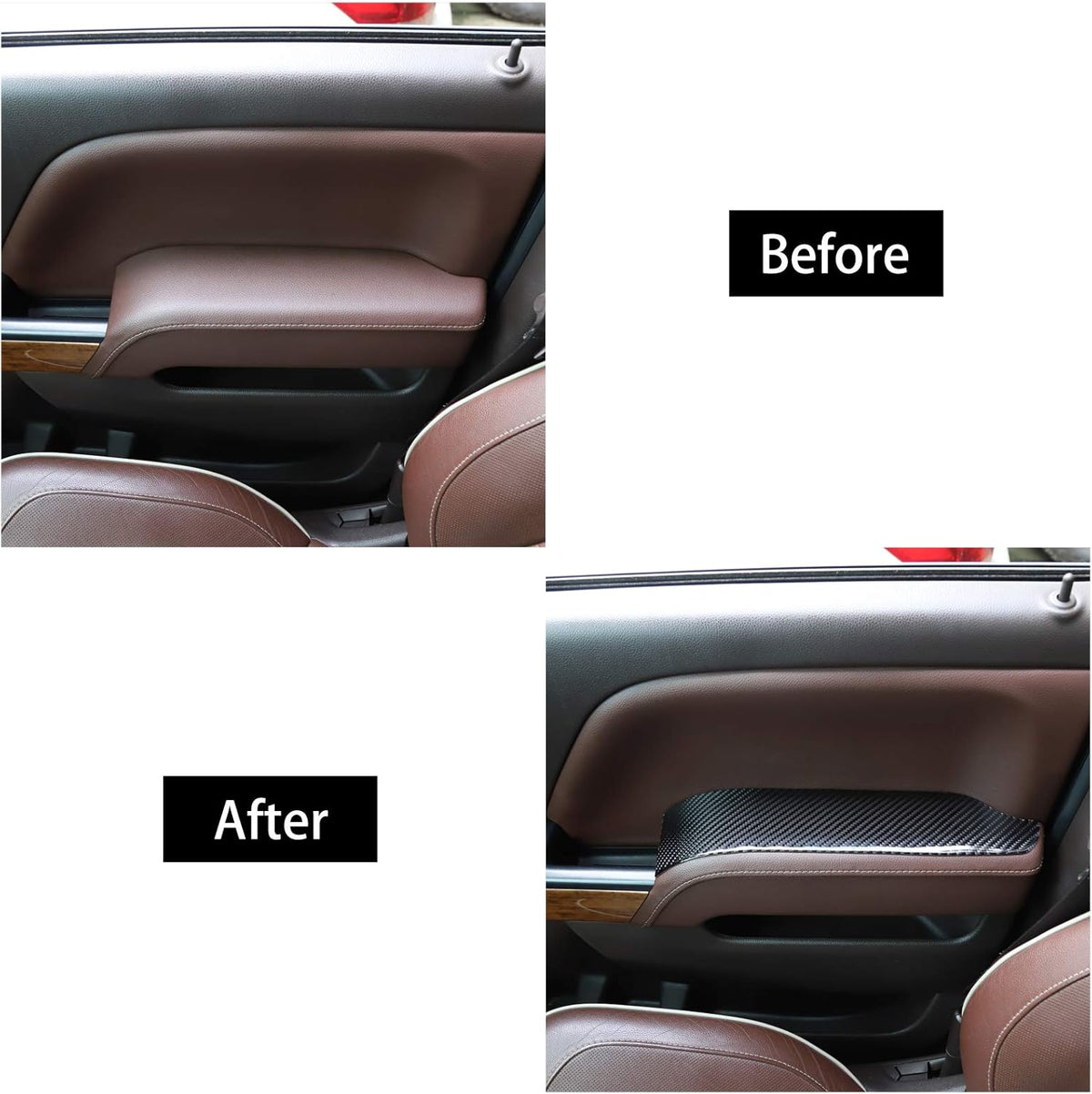 ABS Carbon Fiber Interior Door Handle Trim Cover 4 pcs R874773