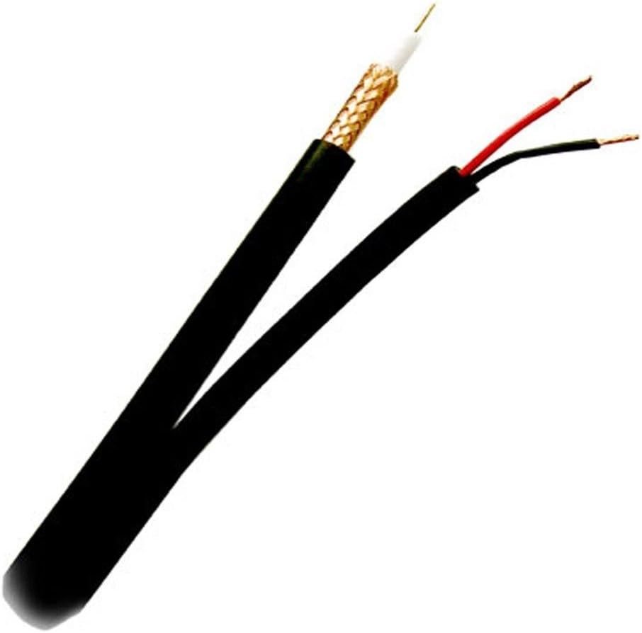 RG59 Siamese Coaxial CCTV Cable 1000 ft. Black D58638