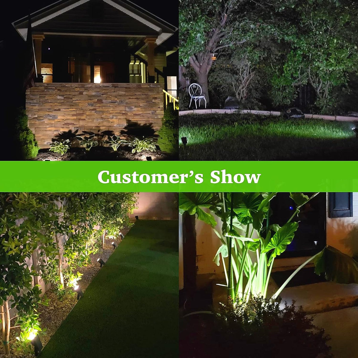 IP65 Waterproof Adjustable Solar Landscape Spotlights 10 Pack C2764