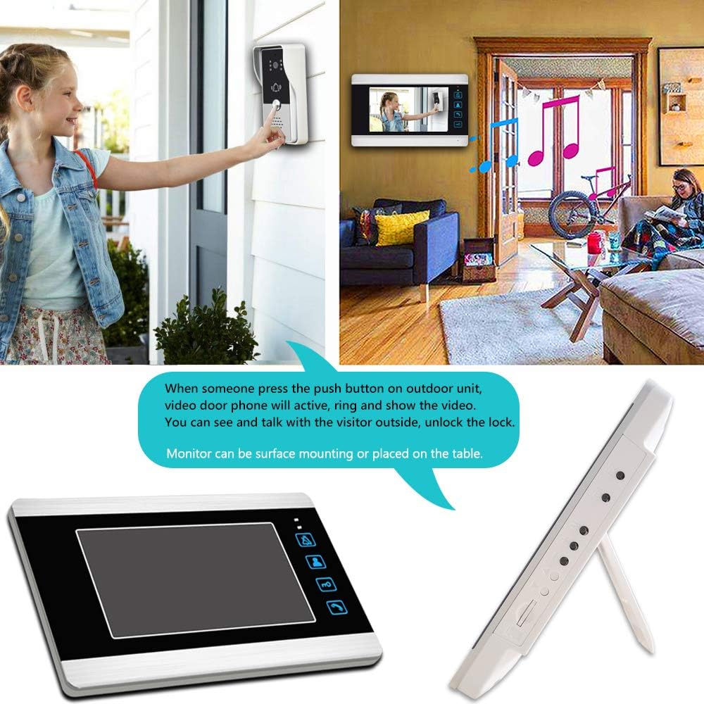7 Inches Wired Video Doorbell Intercom System H6857