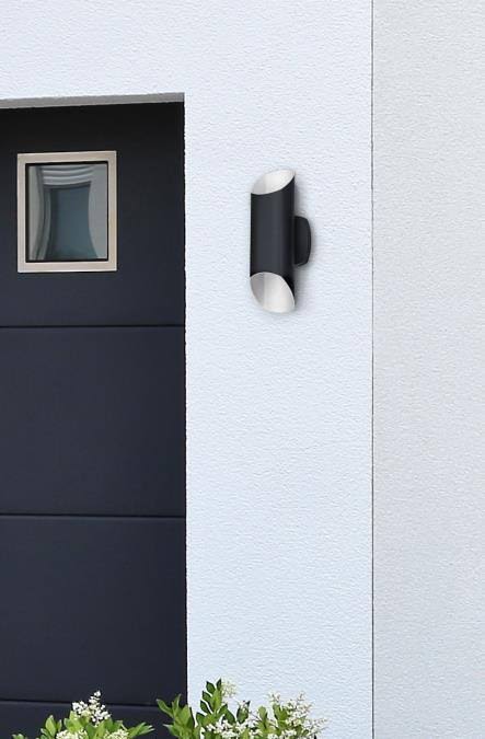 14 inch 2 LED Outdoor Wall Mount Matte Black V376502