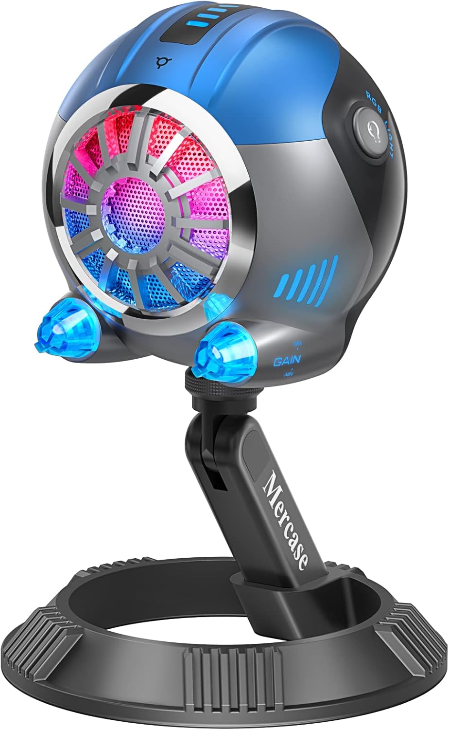 RGB Gaming Microphone with Quick Mute and Gain Control Q750