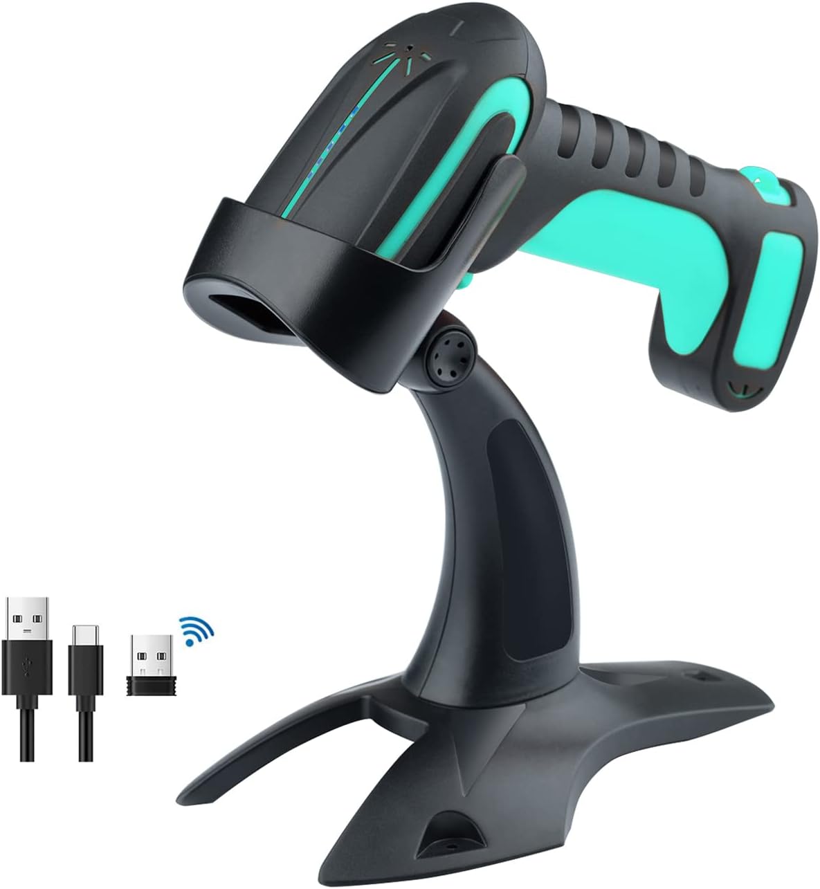 Industrial Wireless Barcode Scanner 2D QR 1D Orange D51153