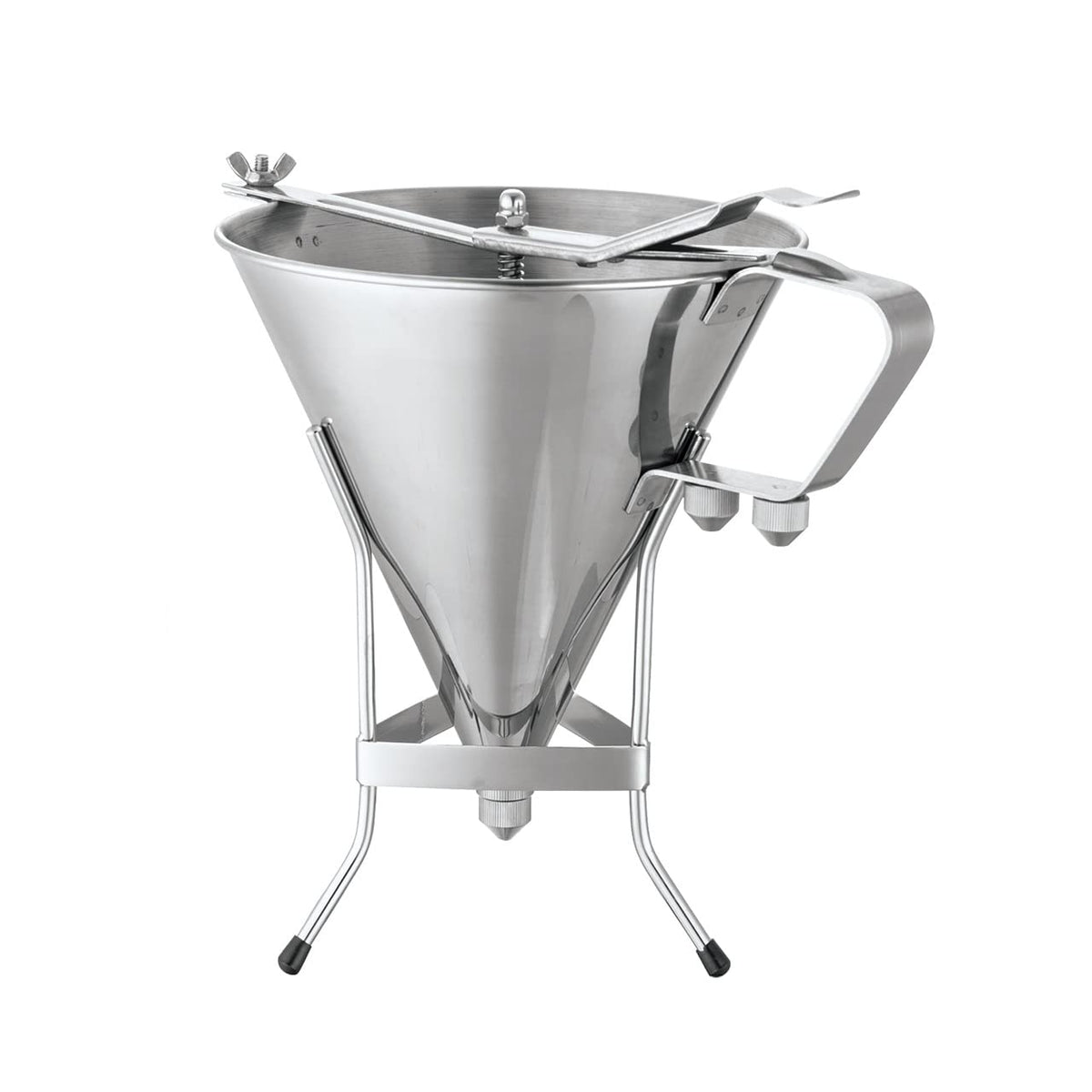 Stainless Steel Confectionery Funnel with Stand and 3 Nozzles Pack of 2 Y34174