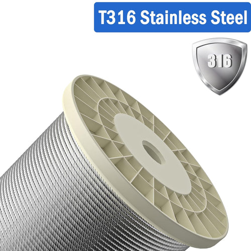 1/8 316 Stainless Steel Cable 200FT Wire Rope X143000