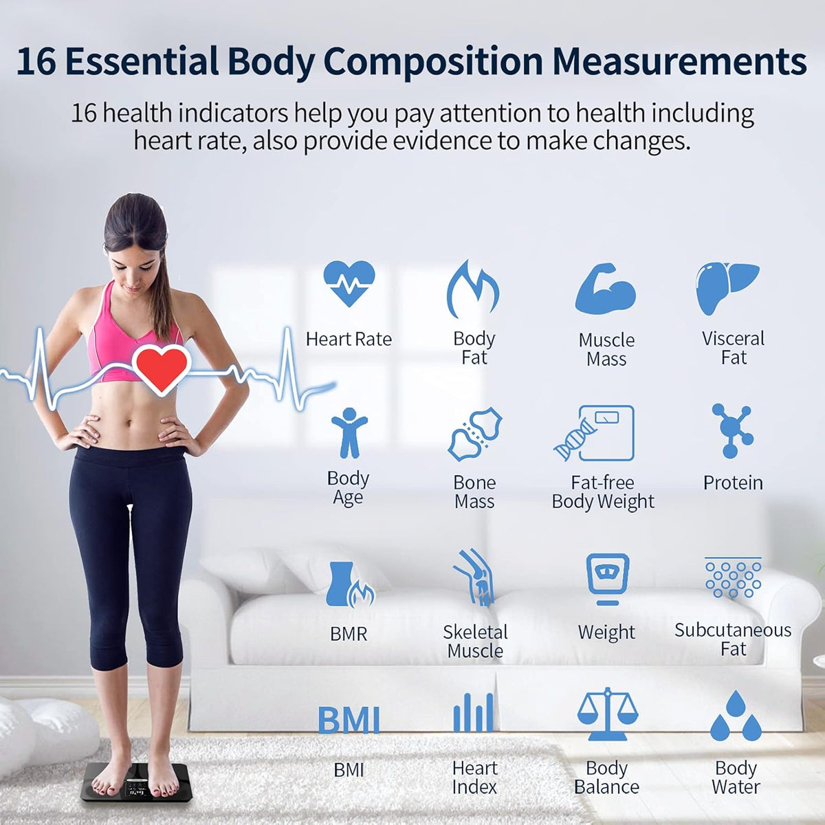 Body Weight and Fat Digital Bathroom Scale M816249