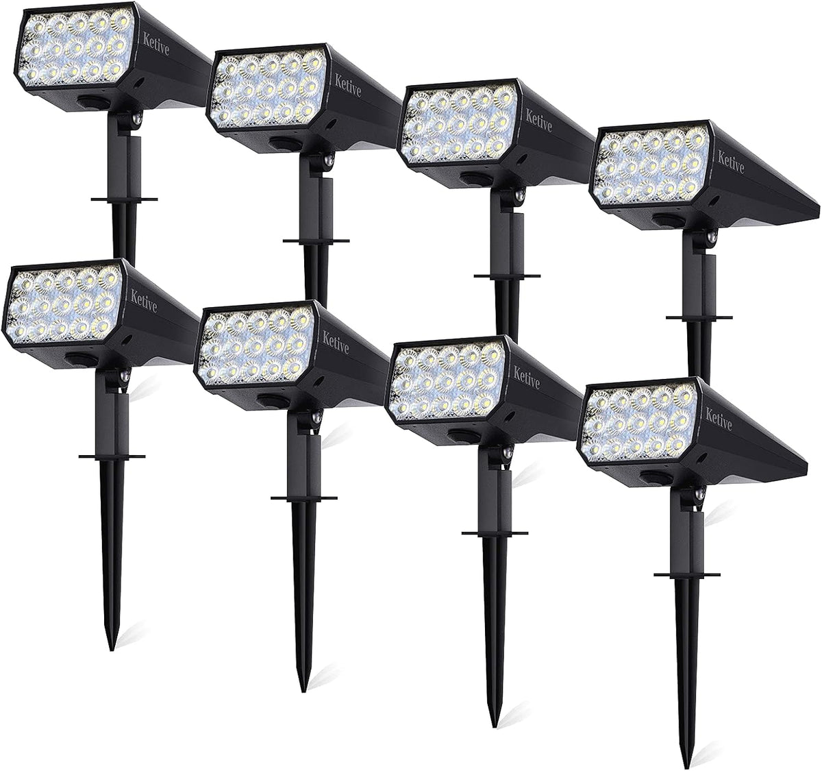 IP65 Waterproof Adjustable Solar Landscape Spotlights 10 Pack C2764