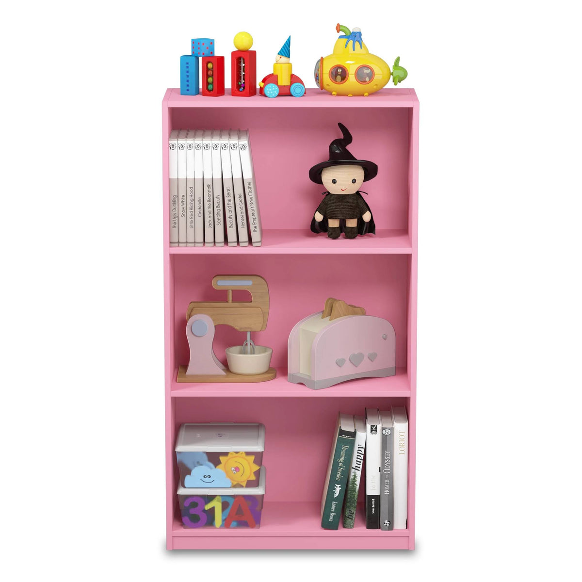 3-Tier Bookcase Storage Shelves P727378