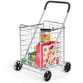 Folding Shopping Cart Utility Trolley Black V32199