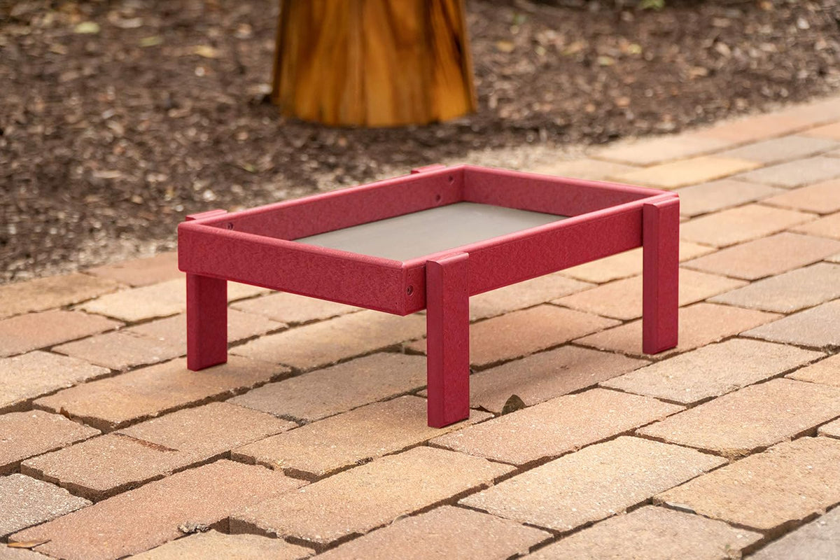 Plastic Platform Ground Bird Feeder Tray Turf Green C5265