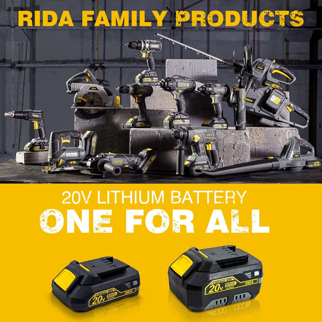 20V Cordless Electric Power Drill Set with 2.0AH Li-Battery T3555