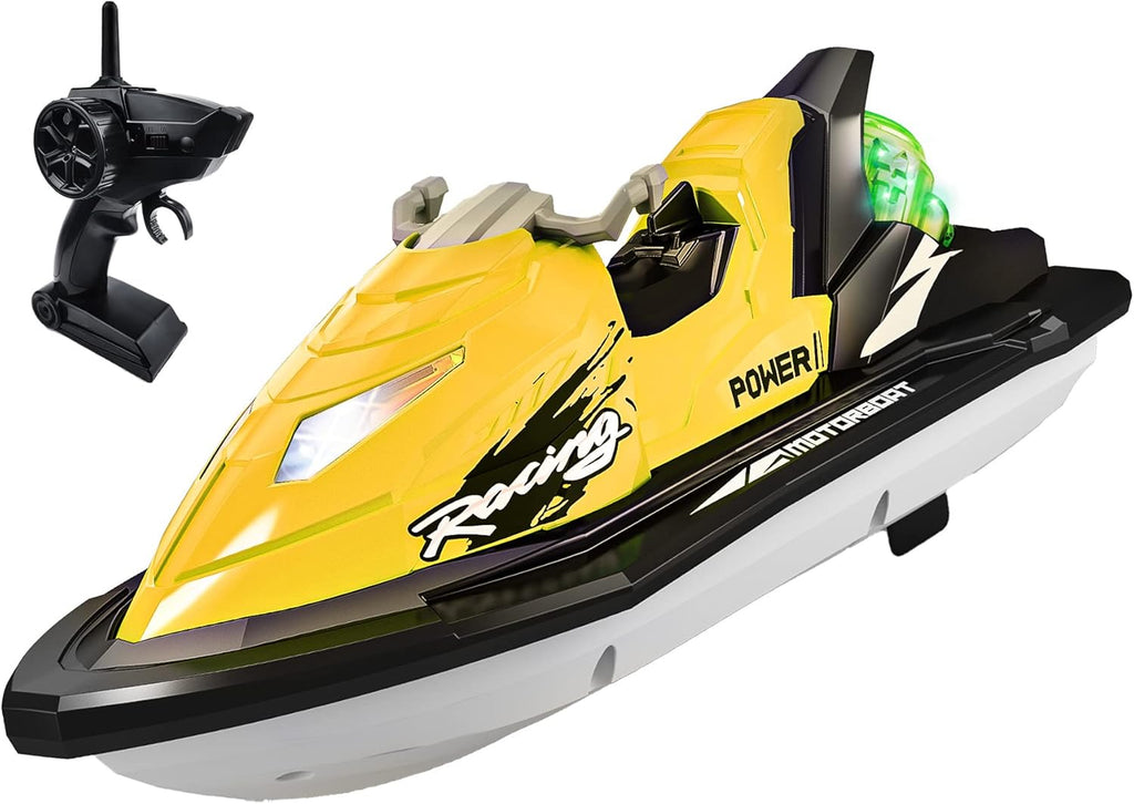 RC Boat with Rechargeable Battery and Dual Motors Red D7449