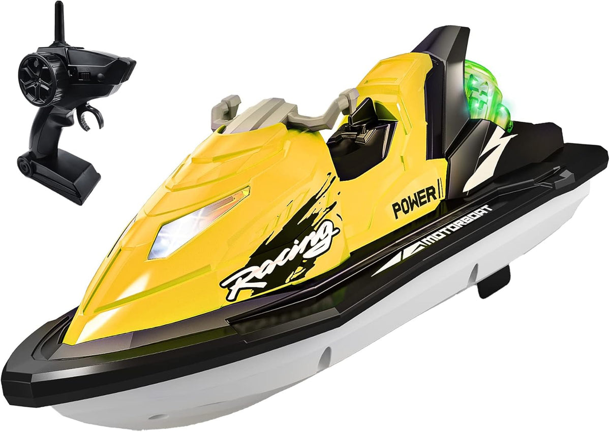 RC Boat with Rechargeable Battery and Dual Motors Red D7449