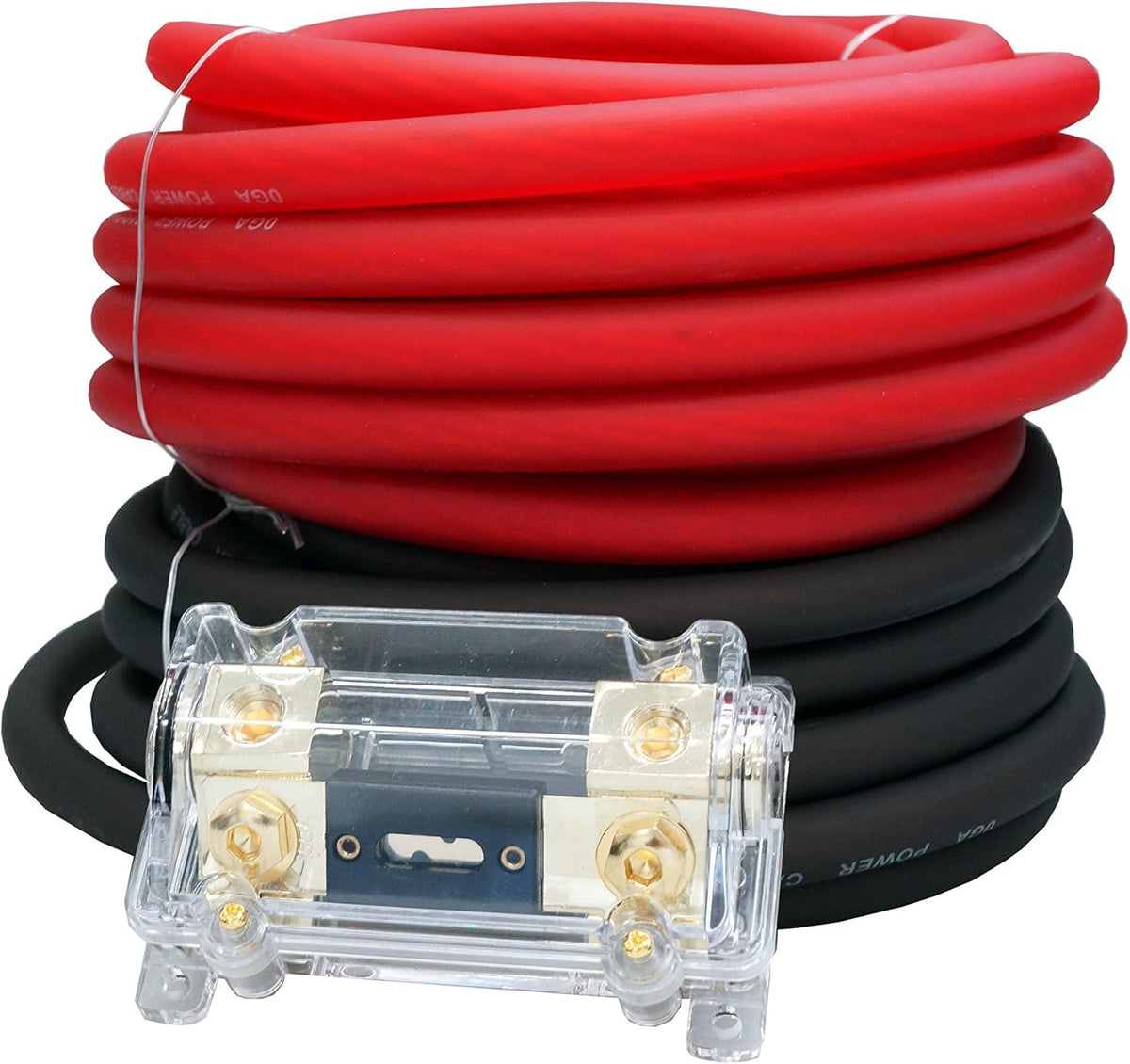 0 Gauge Red/Black Amplifier Power/Ground Wire Set 50 Feet N31773