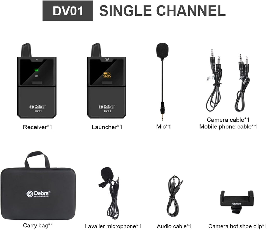 UHF Wireless Lavalier Microphone System with Transmitter and Receiver K135667
