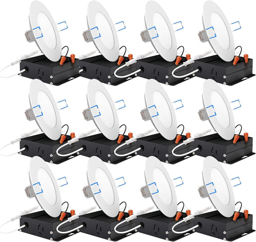 12 Pack 4 Inch Ultra Thin LED Recessed Ceiling Lights K132407
