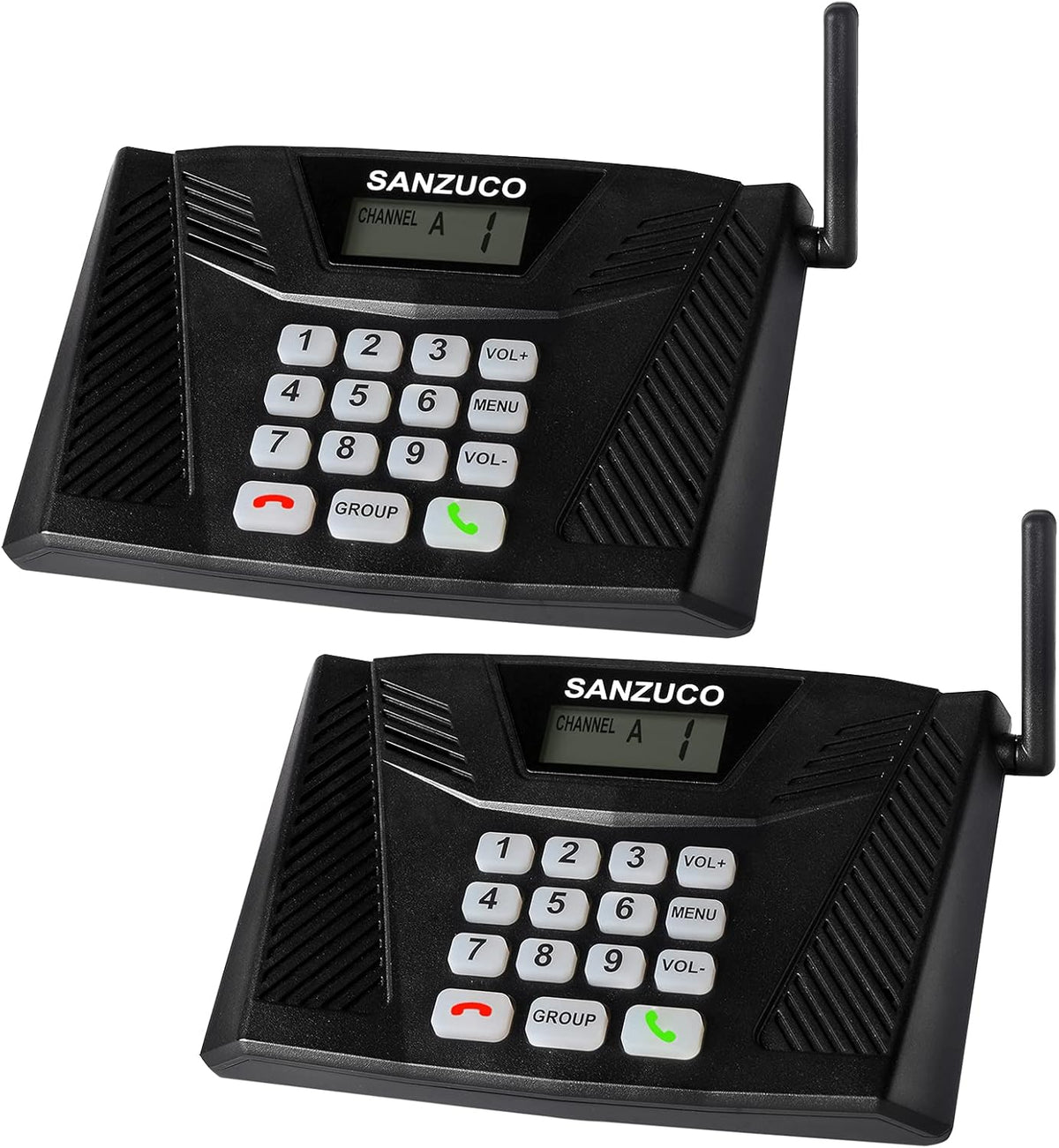 Wireless Hand Free Two Way Intercom System 18 Channels Pack 2 T600