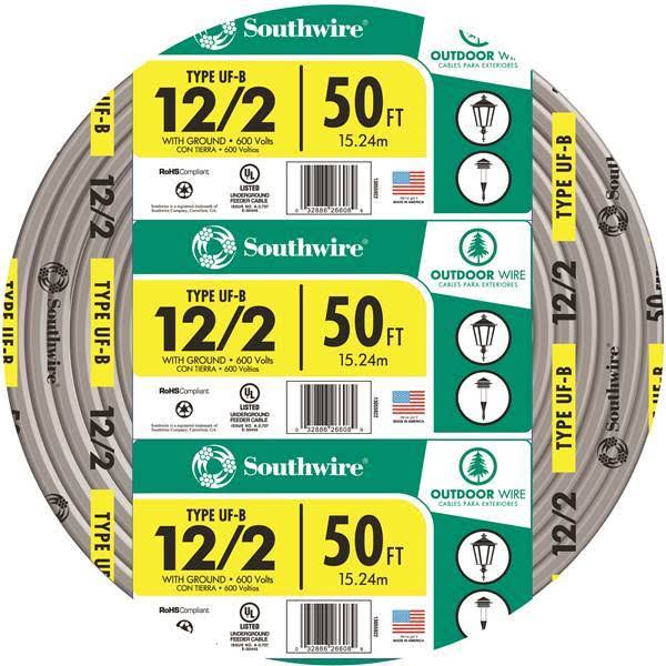12/2 Outdoor Electrical Wire with Ground P1816