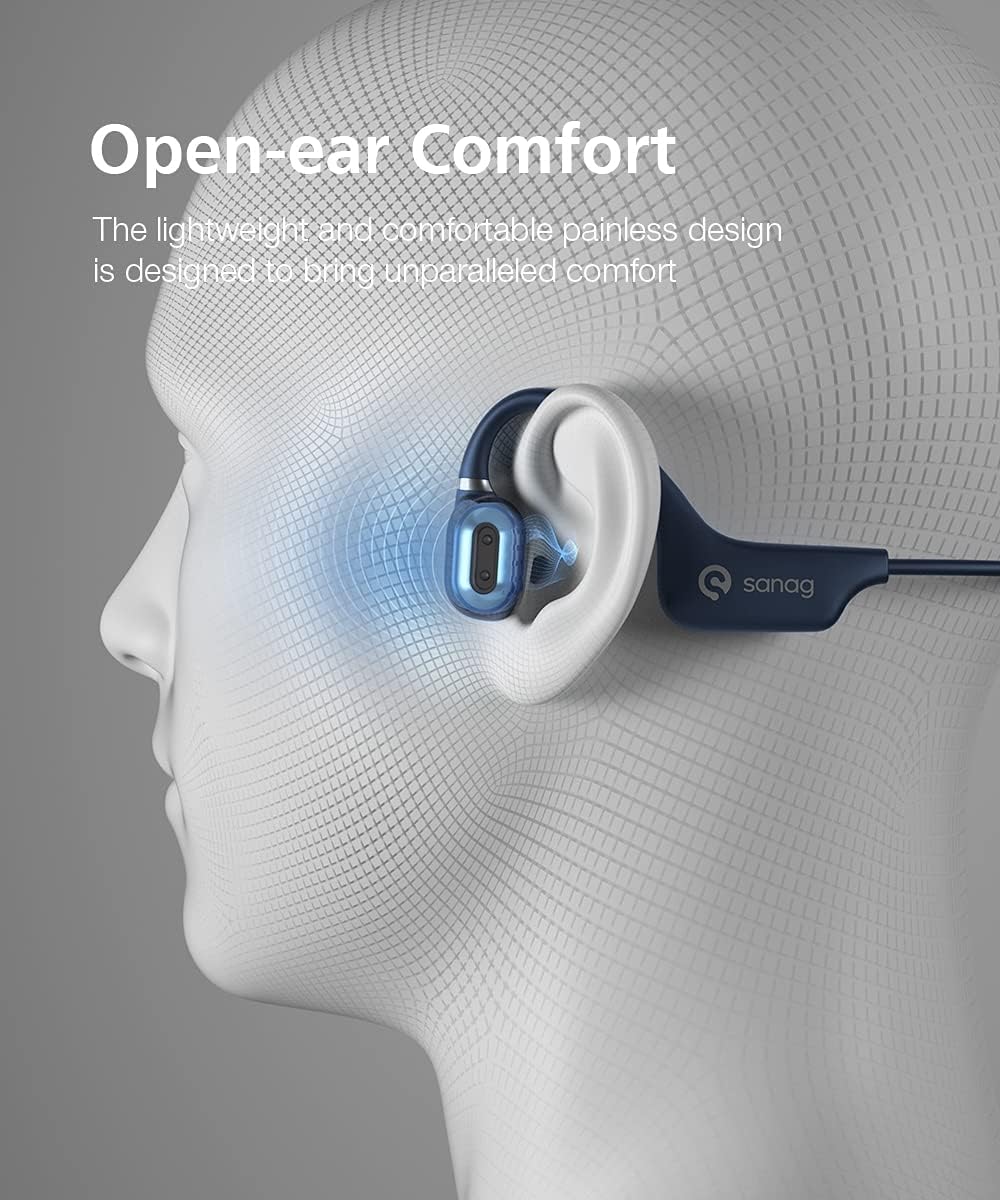 Open-Ear Wireless Air Conduction Headphones Bluetooth 5.0 with Mic M423