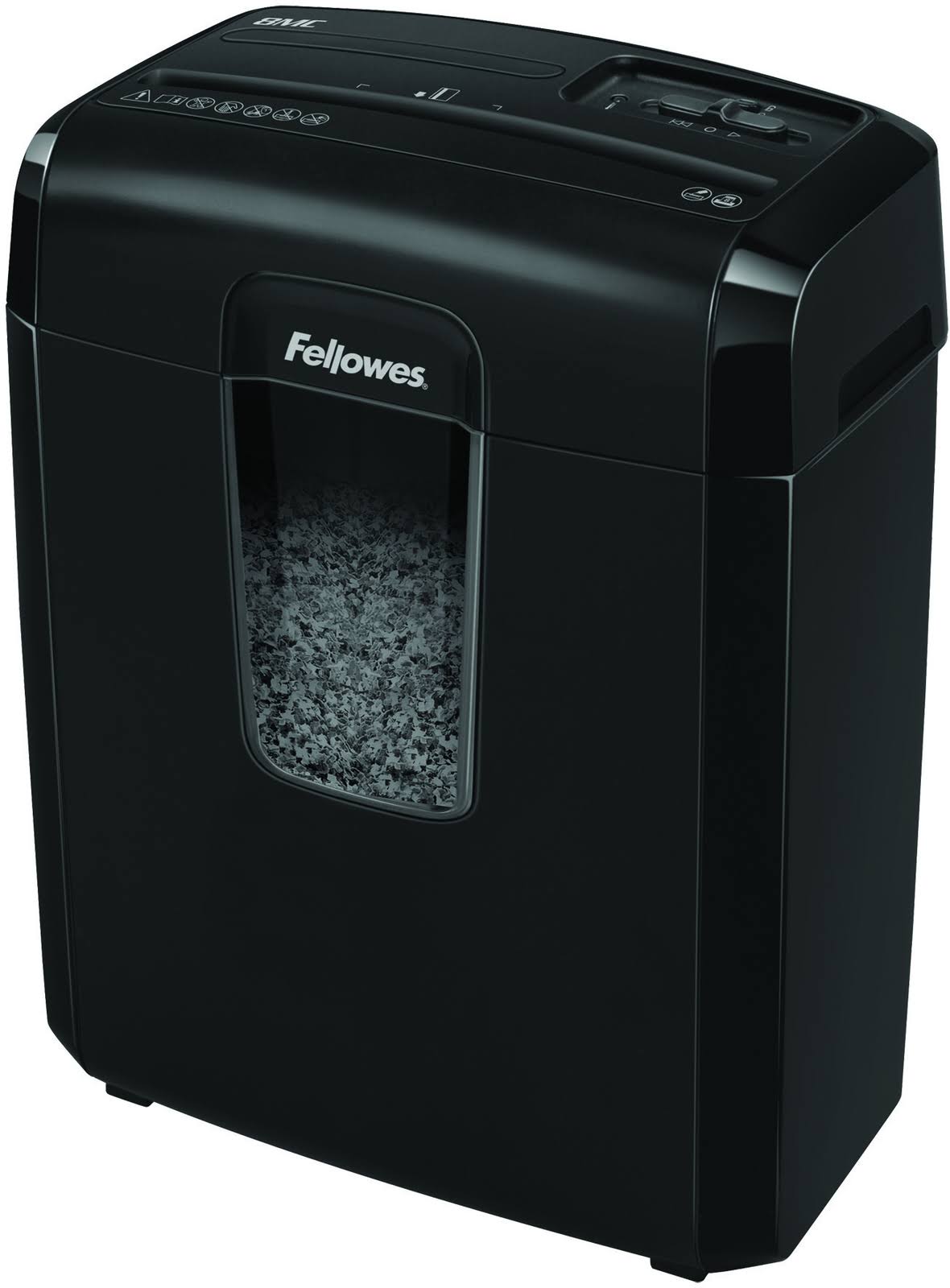 MicroCut Shredder with Wastebasket, 8 Sheet Capacity - Black J374