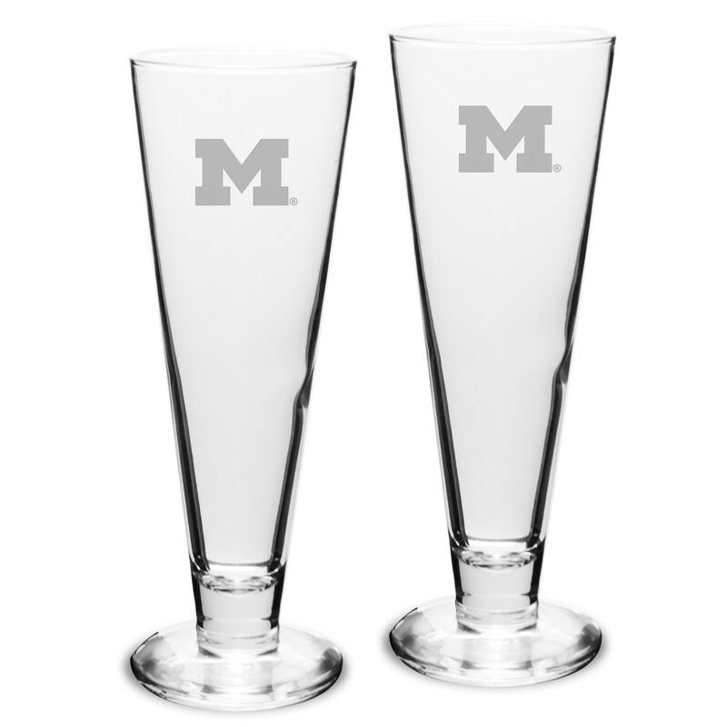 Michigan Wolverines 2-Piece 16oz. Classic Beer Pilsner Set K7023