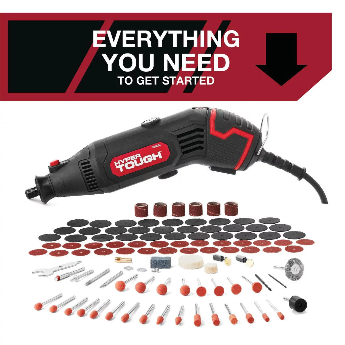 1.5 Amp Corded Rotary Tool with 105 Accessories & Storage Case D285419