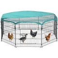 Large Metal Chicken Coop with Cover K522