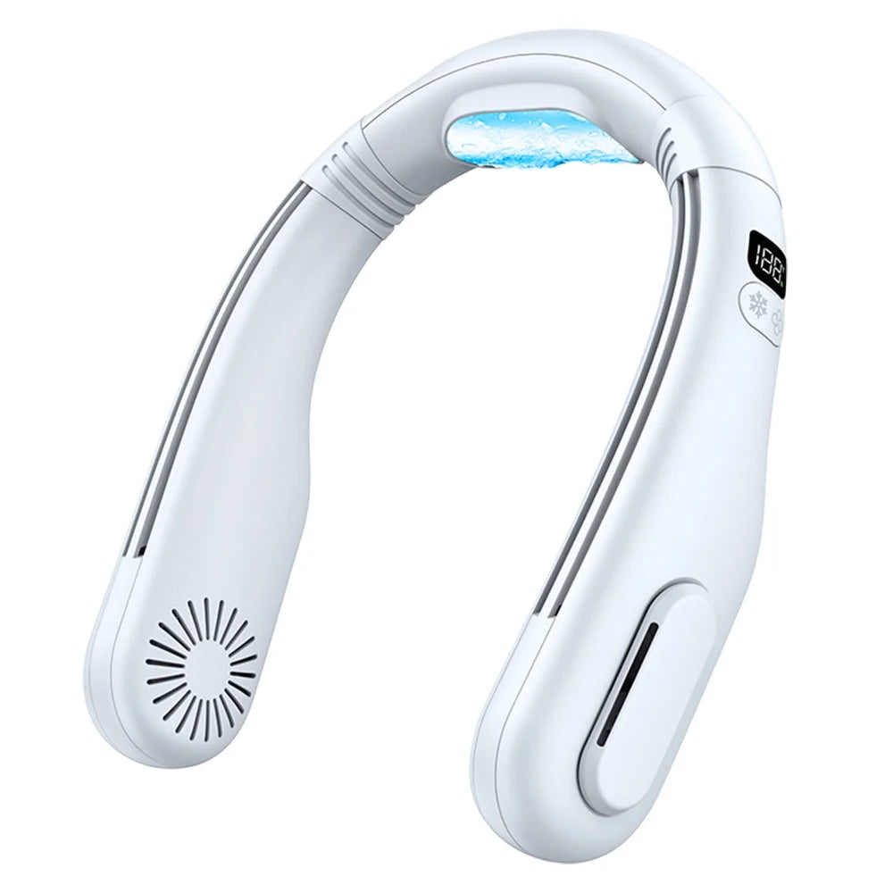 Portable Neck Fan with Semiconductor Cooling, 3 Speeds, LED Display S999699