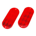 Red Oval Stick-On Reflectors 2-Pack J285