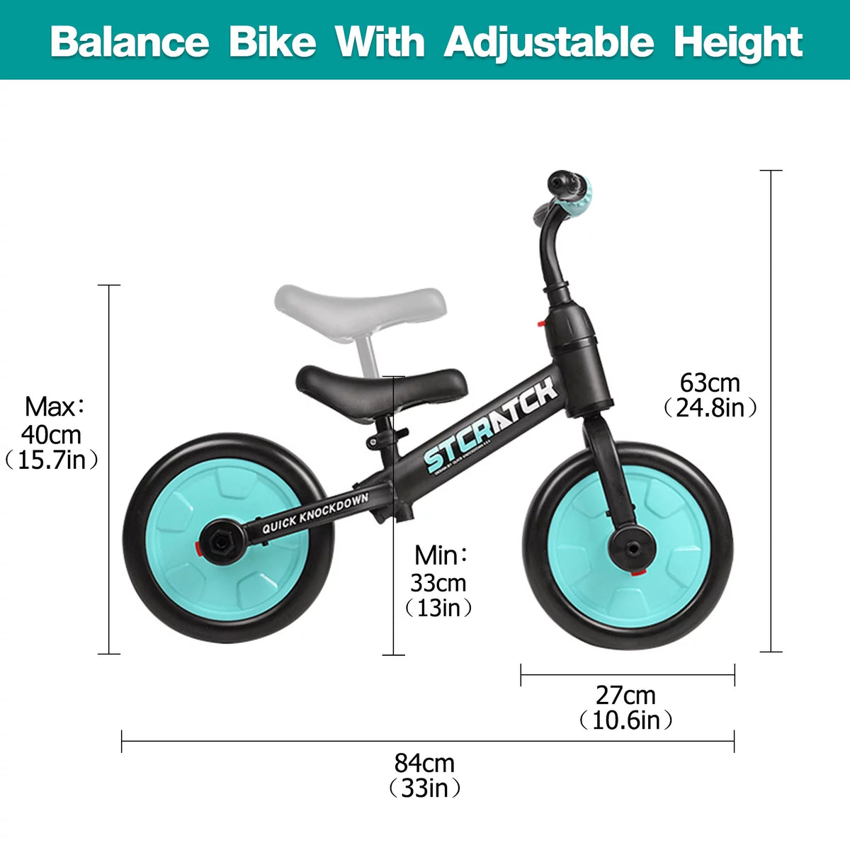 4 in 1 Lightweight Kids Balance Bike with Pedals and Training Wheels I71971
