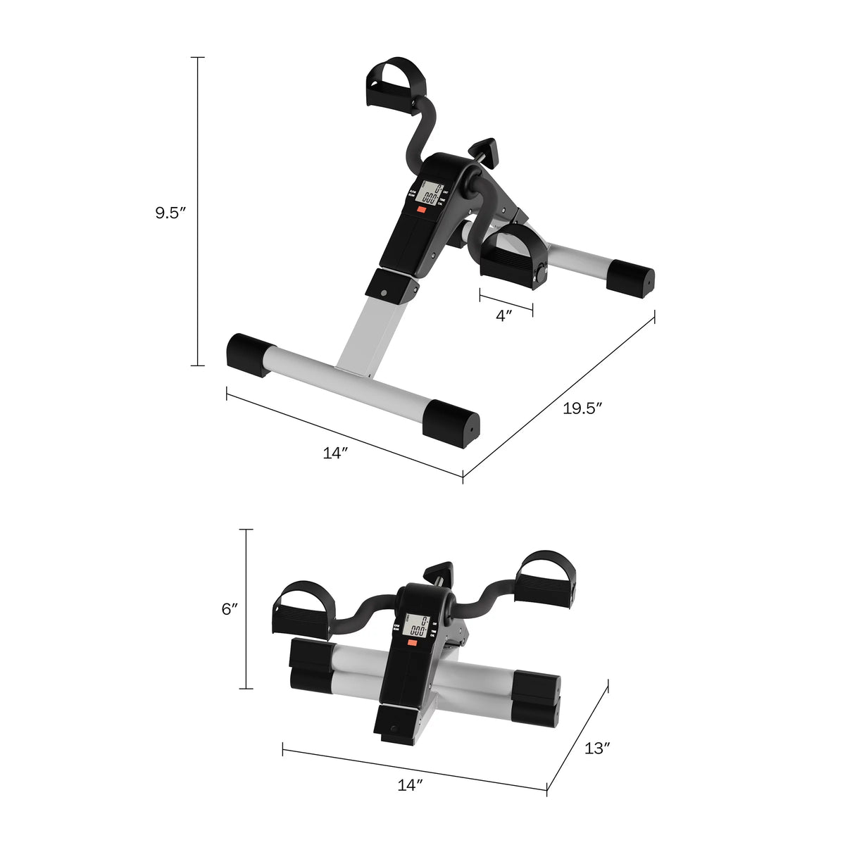 Under Desk Bike Pedal Exerciser with Calorie Tracker and Adjustable Resistance H510