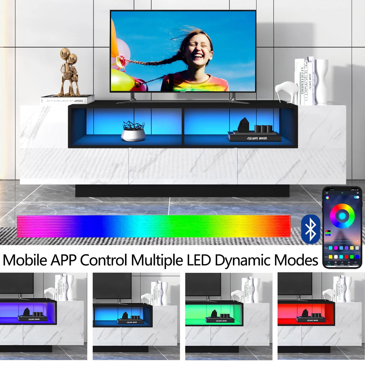 Large High Gloss LED TV Stand for up to 80 inch TVs X565579