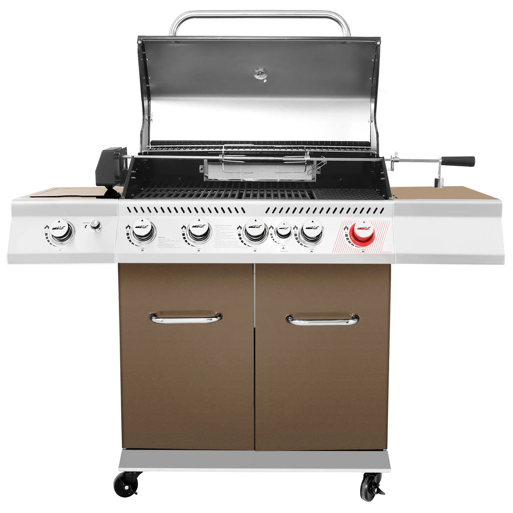 5-Burner Gas Grill with Rotisserie Kit C14639