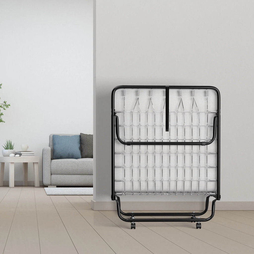 Folding Metal Bed with Memory Foam Mattress H366